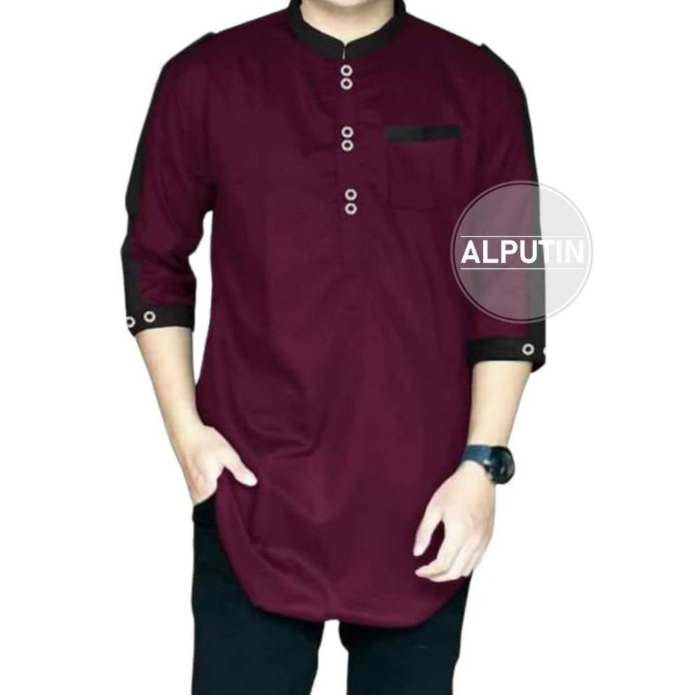 ORIGINAL Koko Kurta Zaka Dewasa 3per4 S M L XL XXL Baju Koko Qurta Muslim Pria Terbaru