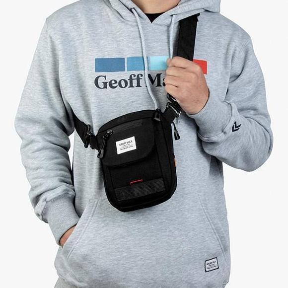 Geoff Max Official - Fardele Black | Tas Selempang Pria | Slingbag Pria | Waistbag Canvas Kanvas Pri