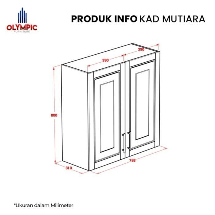 Rak Dapur 2Pintu Atas Kitchen set Lemari Dapur Olympic MUTIARA