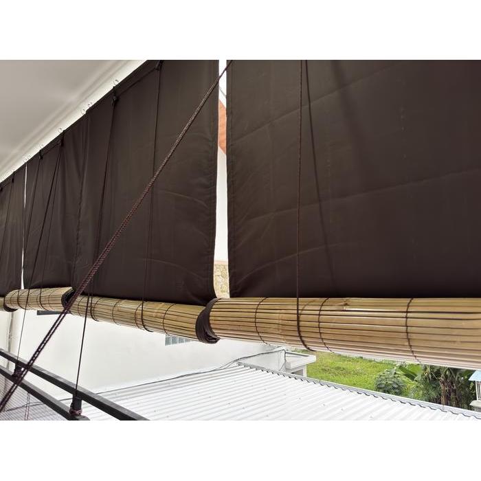 tirai krey bambu Waterproof 150cm x 300cm / tirai bambu waterproof | tirai bambu gulung | krey bambu