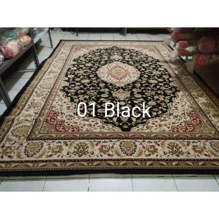 Karpet Permadani Mewah Mega Jumbo 3x4 meter Motif Turkey Turki Iranshahr Marun Merah Hitam Cream Hij