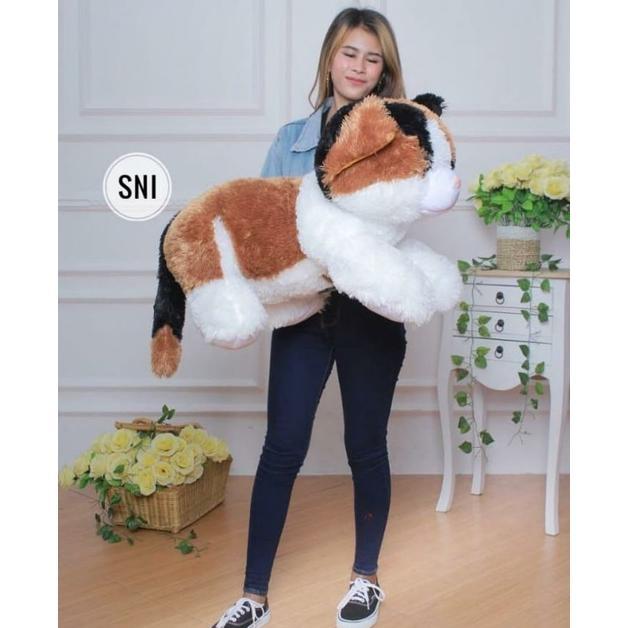 Saless Boneka Kucing Jumbo Bulu Import