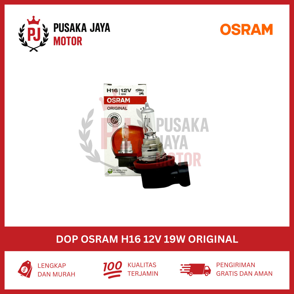 Lampu Dop H16 12V 19W Osram Original | Bohlam Foglamp / Lampu Kabut