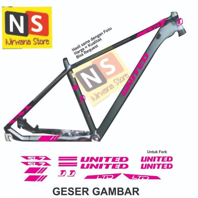 stiker sticker UNITED sepeda SL7