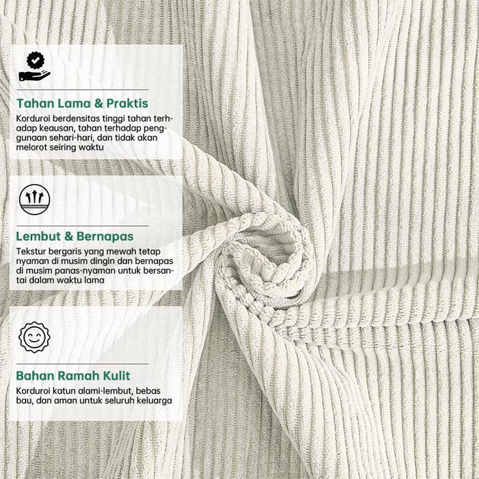 Sofa Bed 2in1 / Sofa Bed Abu-Abu Tua / Teddy L shape