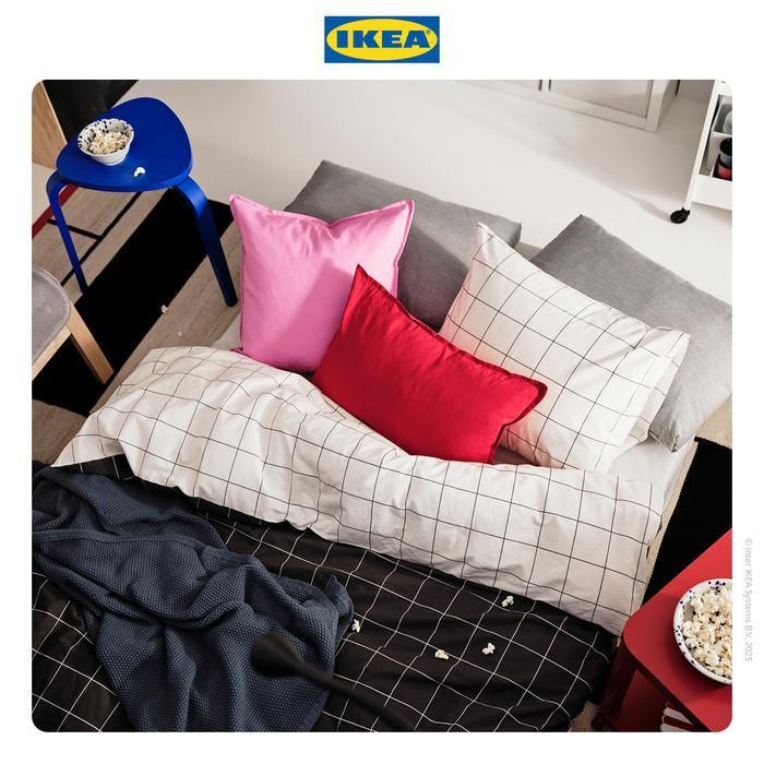 IKEA FRIDHULT Sofa Bed / Tempat Tidur 2 Dudukan KNISA Abu uda Busa Kayu