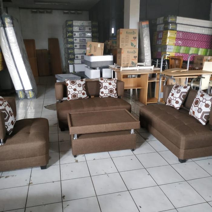 SOFA TAMU KURSI KANTOR 221 SET OSCAR / LINEN / KAIN