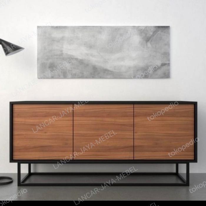 Lemari pakaian jati finishing Duco hitam