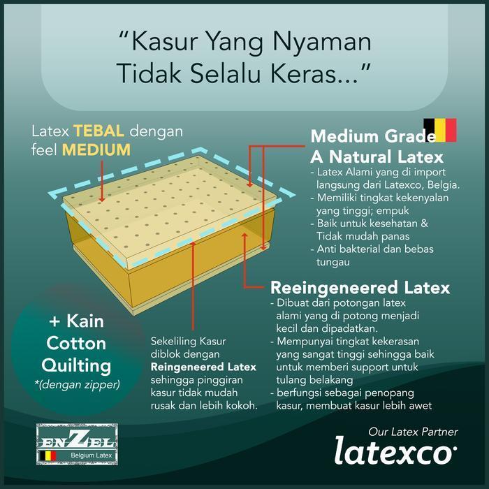 Kasur Latex Enzel Classic ukuran 90x200cm - 200x200cm - Kasur Full Latex - Kasur Kesehatan - Kasur O