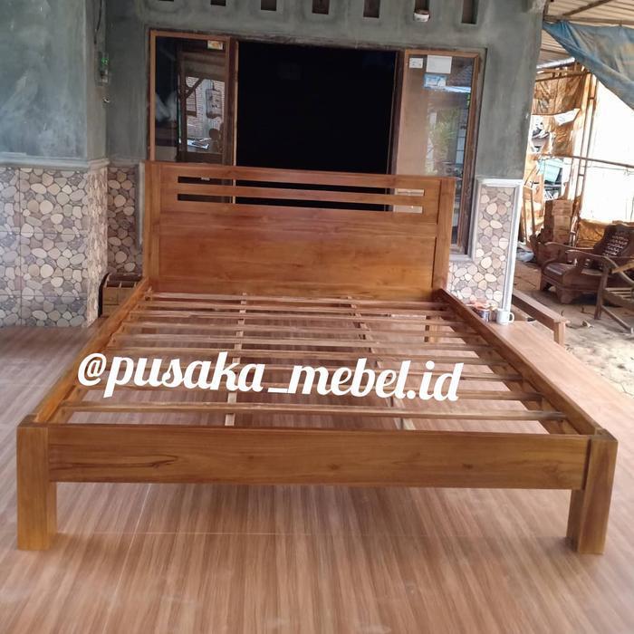 Dipan Minimalis Jati Jepara, Ranjang Tempat Tidur Minimalis Kayu Jati
