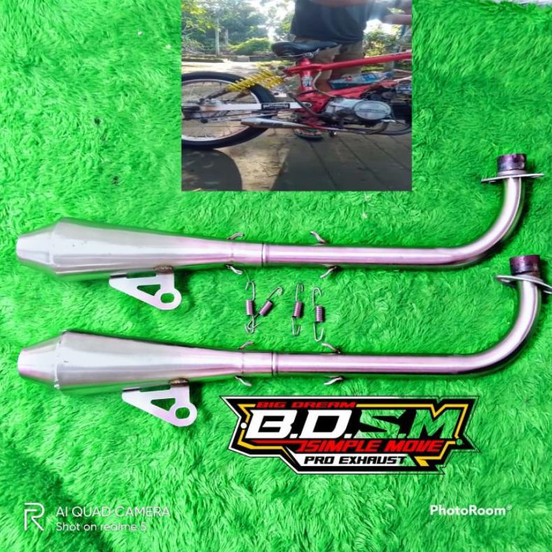 Murah !!! Knalpot Bmx Cub Pnp Motor Supra Vega Jupiter Free Laser Nama Gratis