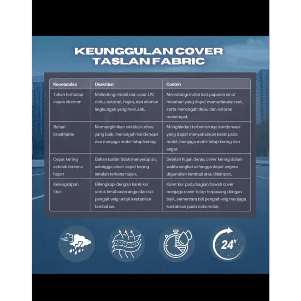 Murah Cover Mobil Espass Bahan Taslan Outdoor/Indoor Bahan Taslan