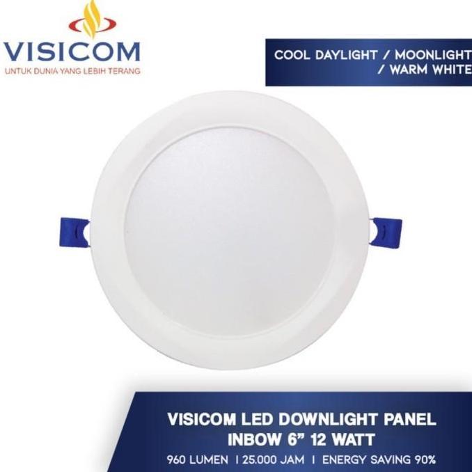 Downlight Panel Inbow 12watt VISICOM Downlight LED 12w 4000k Slim