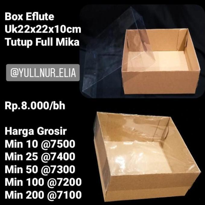 Box Eflute 22x22x10cm Tutup Full Mika