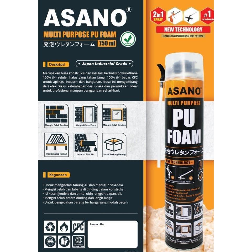 spray Foam ASANO Polyurethane Foam / Sealant Foam SPRAY PU Foam