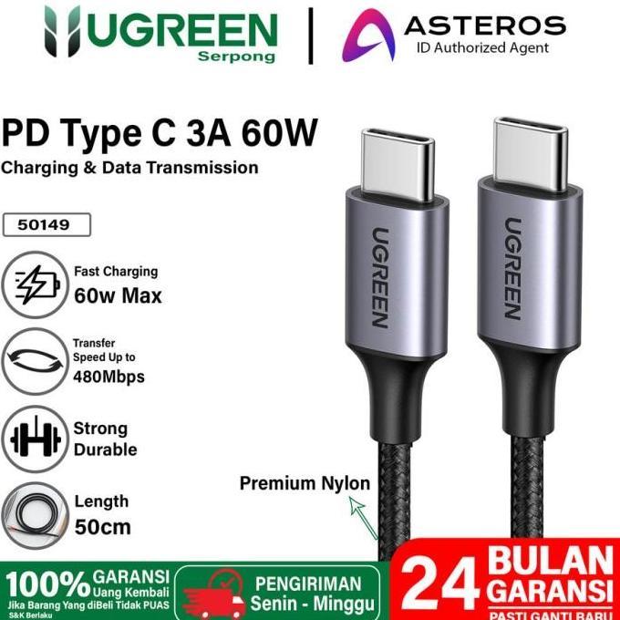 Ugreen Kabel Usb c to Type C 3A 60 Watt Ugreen Kabel USB C PD Charging