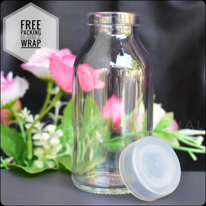 Botol Kaca 100ml Tutup Plastik Kedap Udara