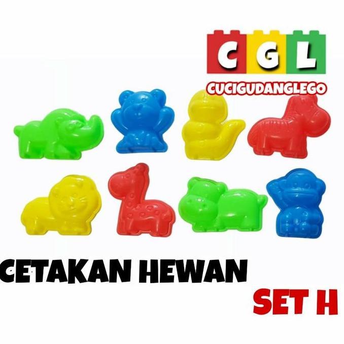 Mainan Cetakan Pasir Ajaib Cetakan Playdoh Hewan Kartun Set Lucu Murah