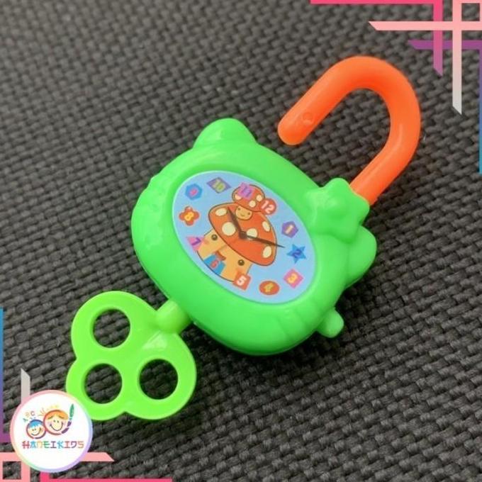 HANEI Gembok Mainan Mini Kunci Gembok Koper Mainan Gembok koper boneka