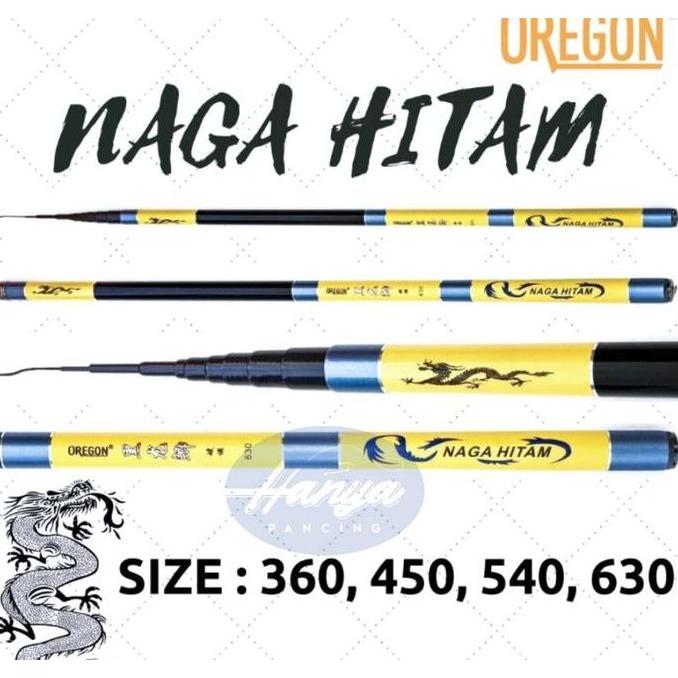 Joran Tegek Oregon Naga Hitam 360 450 540 630 Carbon Action Medium