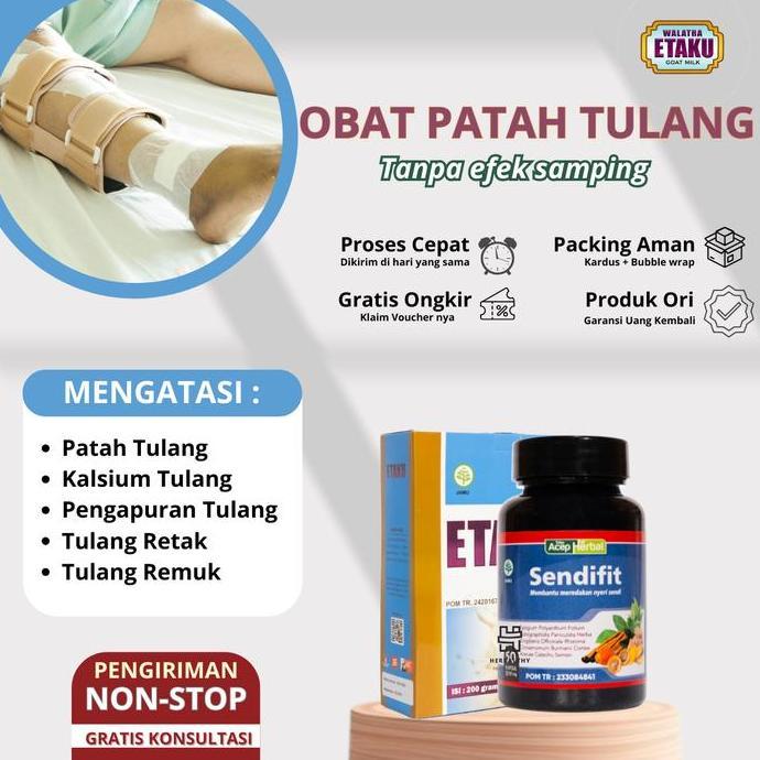 Susu Kalsium Untuk Patah Tulang Anak & Dewasa, Patah Tulang Retak, Susu Etaku Goat Milk