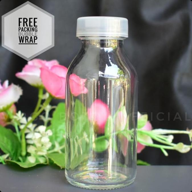 Botol Kaca 100ml Tutup Plastik Kedap Udara