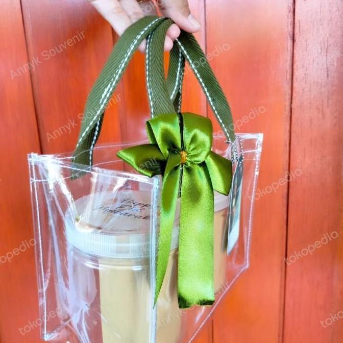 tas mika hampers kue kering transparan