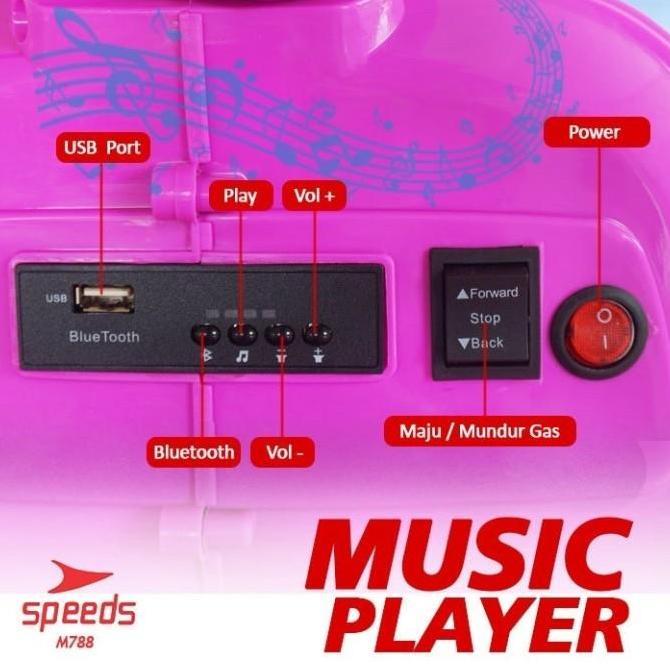 Mainan Anak Perempuan laki Motor Listrik AKI VESPA MINI PIAGGIO M788