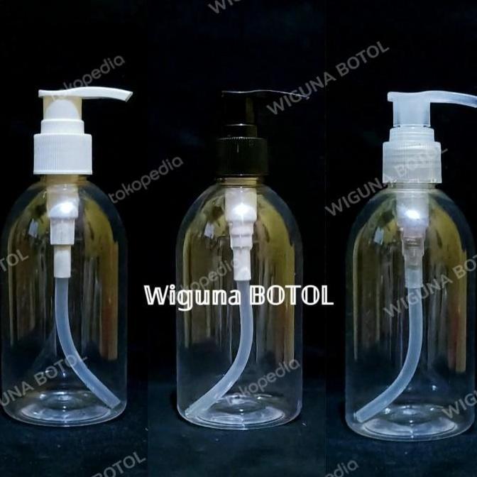 Botol Pump 250 ML Oval / Botol 250ml Oval Tutup Pump Lotion