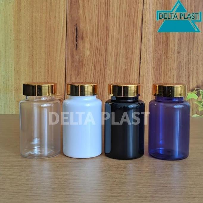 Botol kapsul 120ml bulat / botol plastik 120ml / botol kapsul isi 60