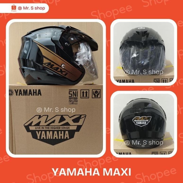 Promo !!! Helm Yamaha Original Sni Hitam Kilap L-Xl