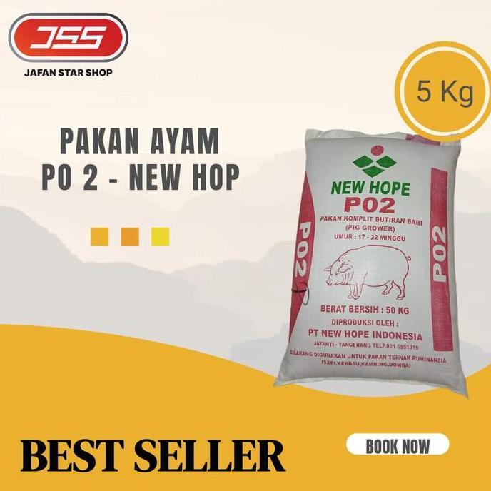 PO 2 New Hope Pakan Babi Pur Ayam Untuk Anak Ayam Bangkok (5 kg)