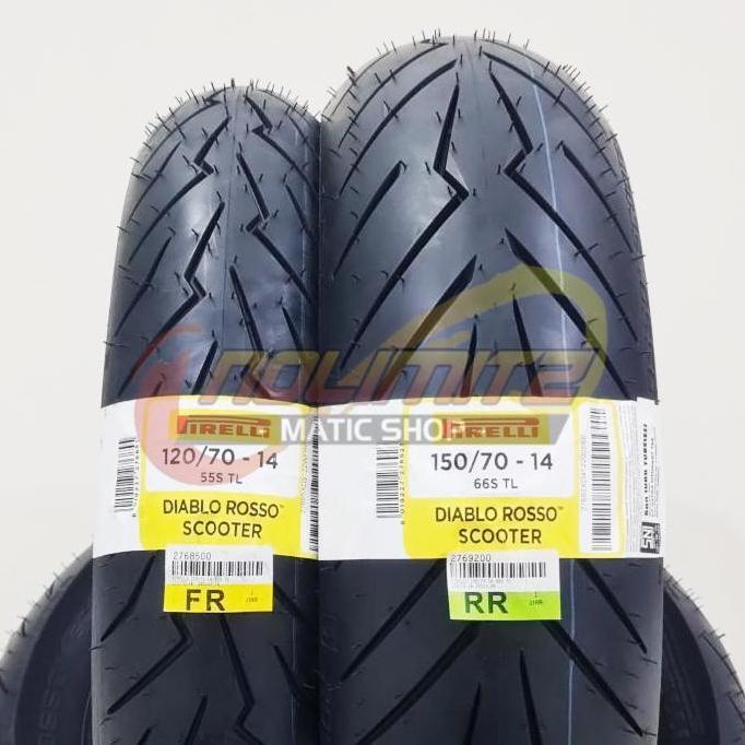 MITEQUILA Ban Pirelli Diablo Depan Belakang 120/70 - 14 & 150/70 - 14 Aerox 155