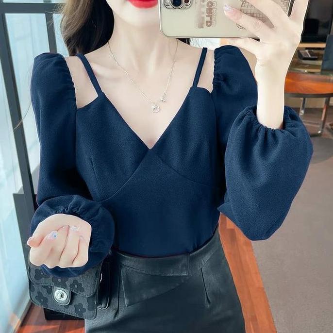 VEDORANAVA Blouse Eli / Blouse Ootd Atasan / Atasan Wanita Terbaru 2023 / Blouse / Baju Wanita Dewas