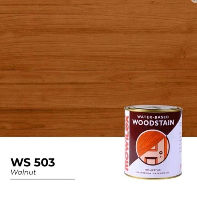 Mowilex Woodstain / politur kayu / pelapis kayu - Pengencer Air 1 LT