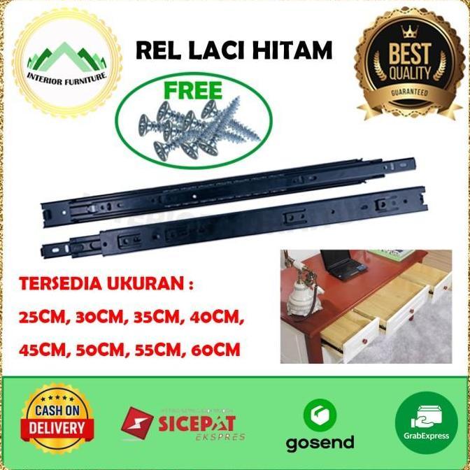 Rel Laci Double Track / Rel Laci (Hitam) 40Cm FREE SEKRUP