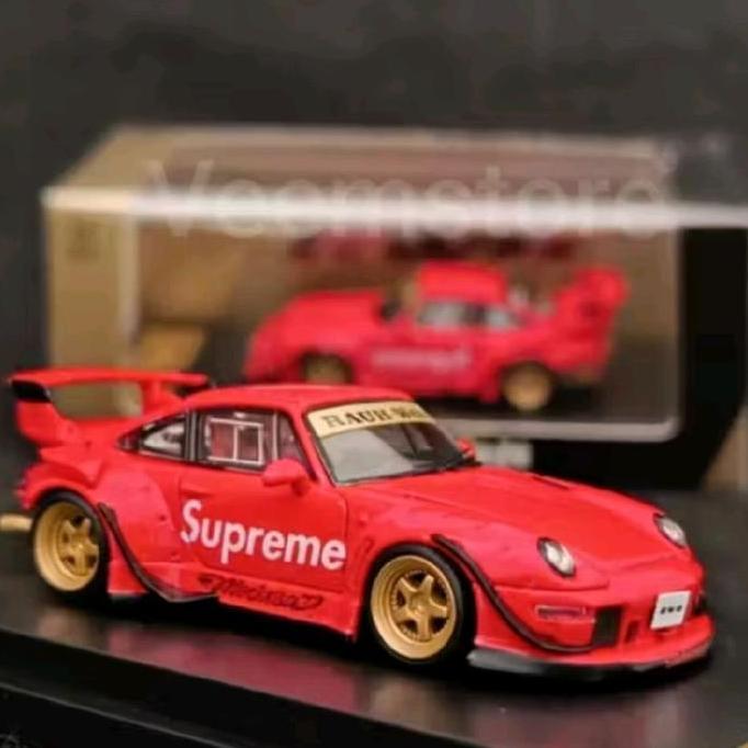Diecast 1:64 Porsche RWB 993 GT Wing SUPREME Merah [SEGEL] StarModel