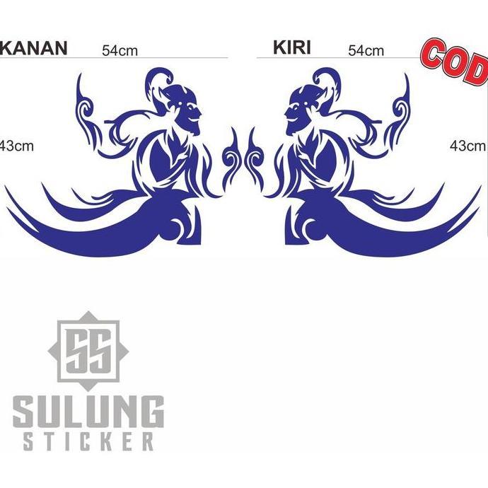 Stiker Mobil Wayang Po Haryanto Keren Variasi Kanan Kiri Aksesoris
