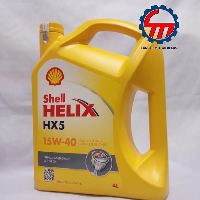 Oli Shell Helix HX5 15W-40 4 Liter Asli Original