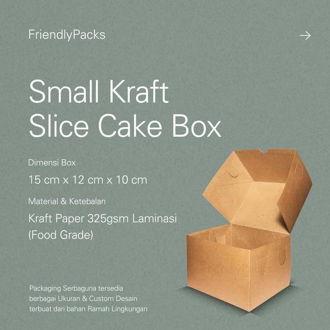 Small Slice Cake Box Packaging Kraft / Kotak Kue Slice / Dus Kue