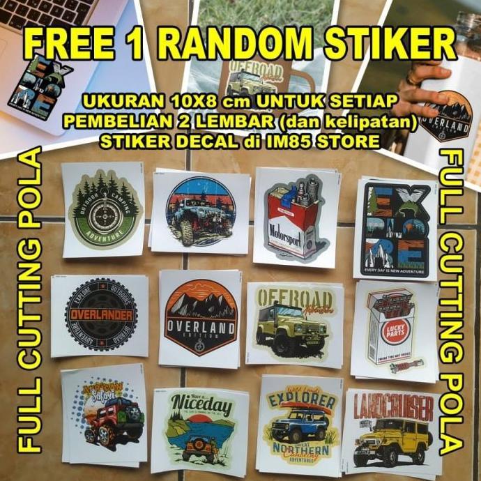 Stiker Decal RC Offroad 1/12 & 1/16 Jeep 01