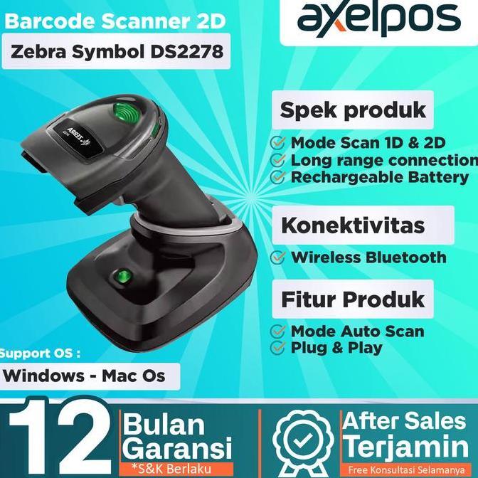 Barcode Scanner Wireless Bluetooth 2D  Zebra DS-2278 BOSSDEALER