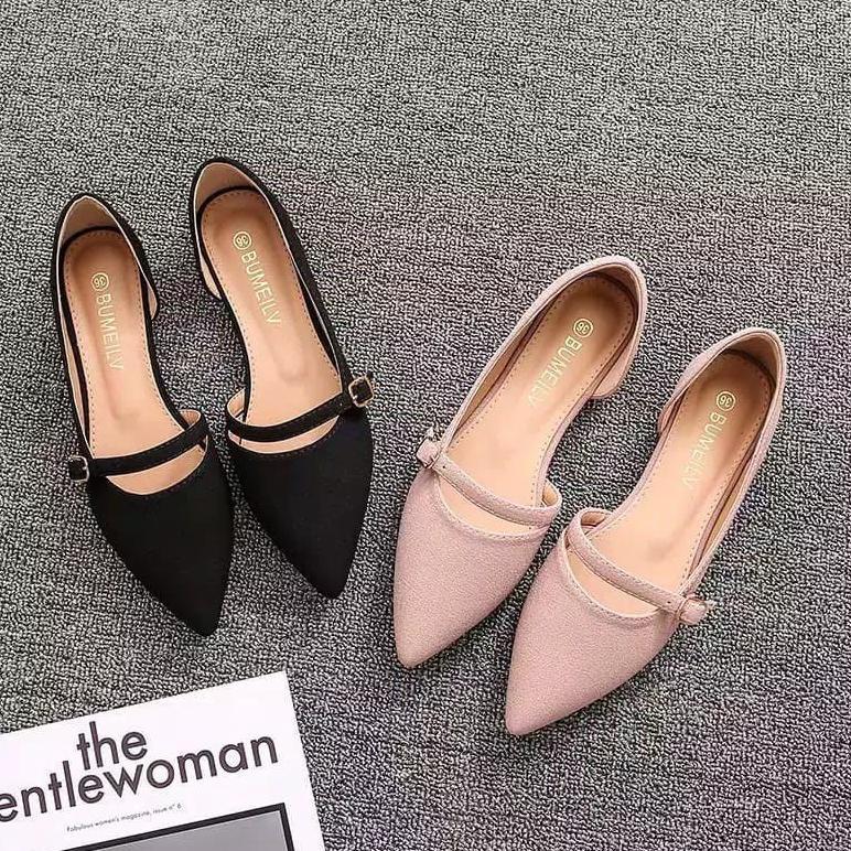 Official Flatshoes Wanita Gesper Rs08 Sepatu Balet Wanita