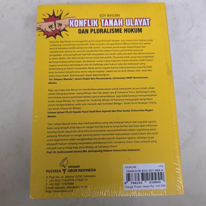 Konflik Tanah Ulayat dan Pluralisme Hukum - Edy Ikhsan authentic