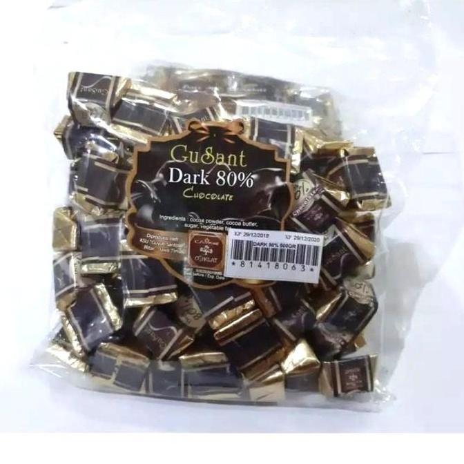 Dark Coklat Kubus 80% Curah 500gr - Kampung Coklat