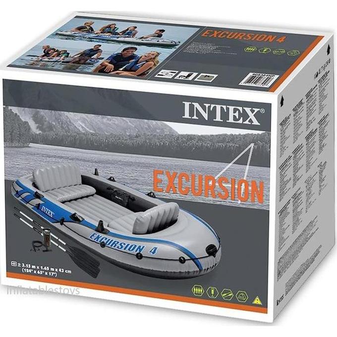 FREYAUR Perahu Karet Excursion 4 Set dayung Intex 68324