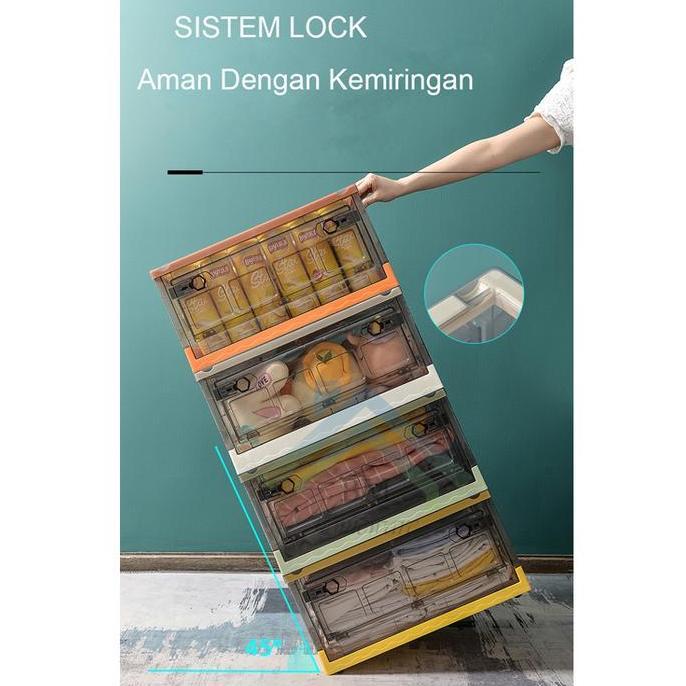 Kubika- Kotak Lipat / Storage Box Lipat / Folding Container Box / Tempat Baju / Lemari Baju Plastik