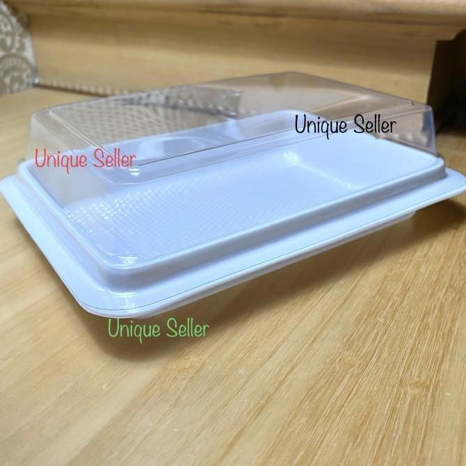 Ebyokurwa- [Isi10] Mika Snack Box Putih/Mika Bento Tanpa Sekat  Kue Jajan Hajatan