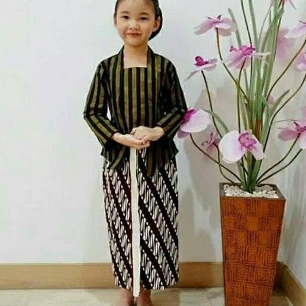 TERBARU SATU SET KEBAYA LURIK ANAK UMUR 0-12 TAHUN// BAJU ADAT JAWA FW