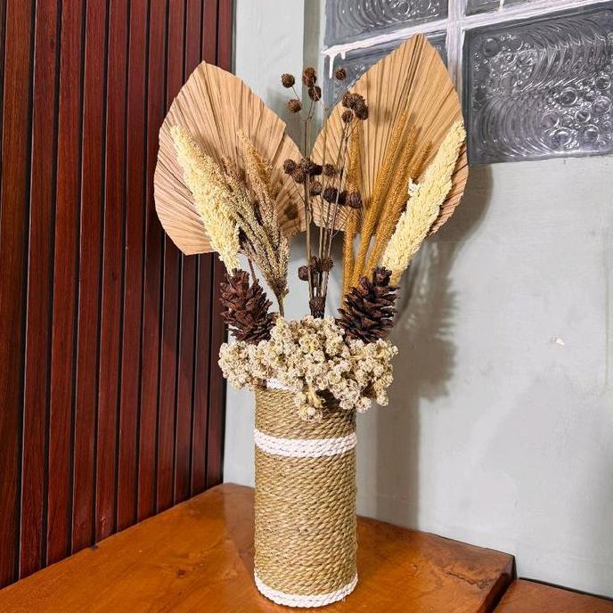 Okushonga- Hiasan Meja Bunga Kering Rustic Aesthetic